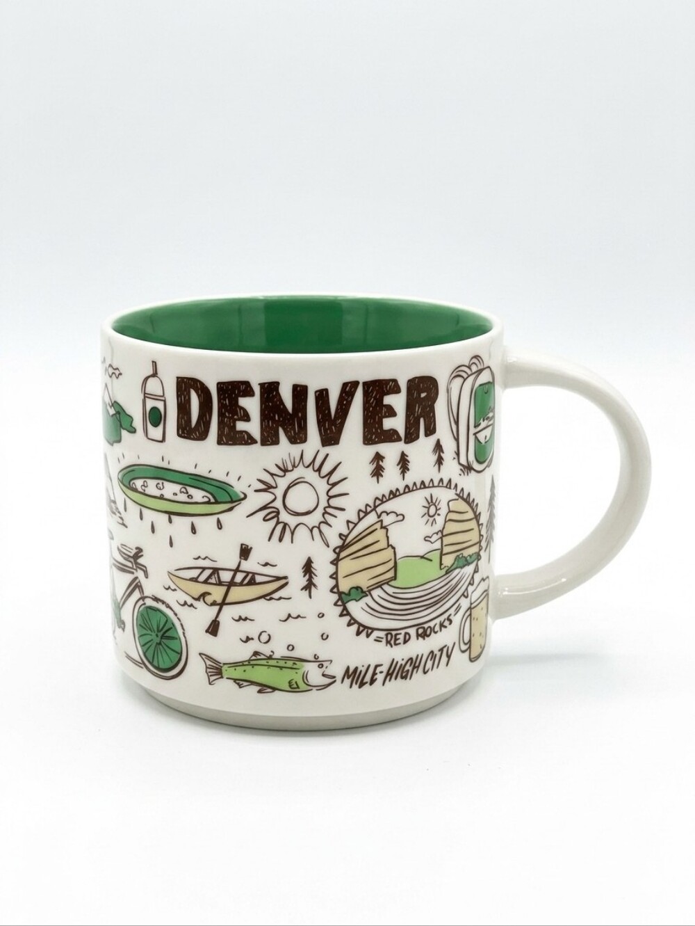 New STARBUCKS BEEN THERE DENVER COLORADO ACROSS THE GLOBE COLLECTION 14 OZ MUG